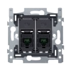 Niko - 2 CONNEXIONS RJ45 UTP CAT5E, POE++, PLAT, 60X71, VIS