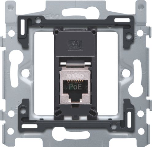Niko - 1 CONNEXION RJ45 STP CAT5E, POE++, PLAT, 60X71, VIS