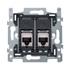 Niko - 2 CONNEXIONS RJ45 STP CAT5E, POE++, PLAT, 60X71, VIS