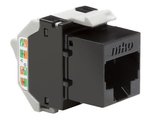 Niko - CONNECTEUR RJ45 NON BLINDÉ UTP CAT5E, POE++, POUR MAX. 100MHZ