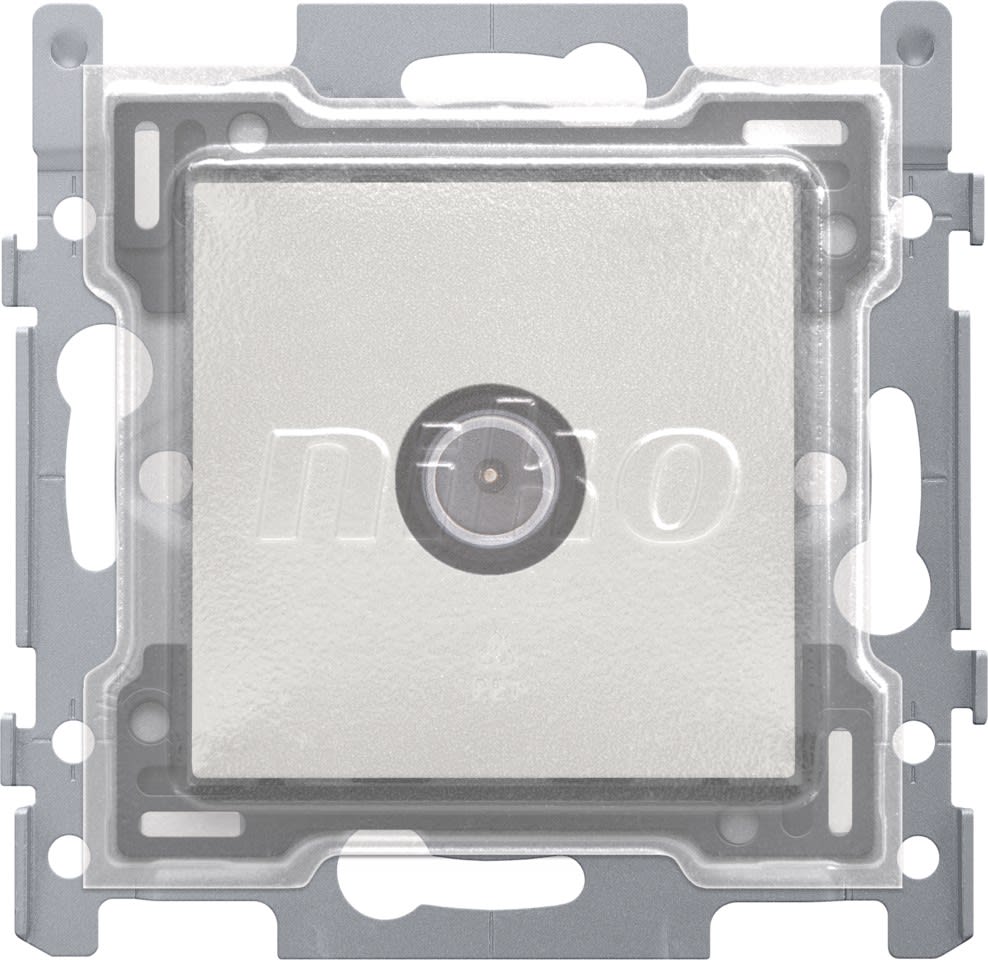 Niko - CONN. COAX. SIMPLE POUR TV, 2 GHZ, SOCLE ET FINIT., WHITE, PPC