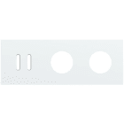 Niko - PLAQUE TRIPLE H71 PR 1 COMMUT DBL + 2 PRISES,NIKO ROCKER