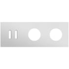 Niko - PLAQUE TRIPLE H71 PR 1 COMMUT DBL + 2 PRISES,NIKO ROCKER