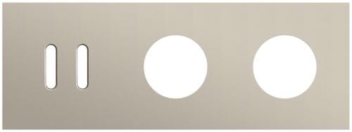 Niko - PLAQUE TRIPLE H71 PR 1 COMMUT DBL + 2 PRISES,NIKO ROCKER