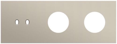 Niko - PLAQUE TRIPLE H71 PR 1 COMMUT DBL + 2 PRISES,NIKO TOGGLE