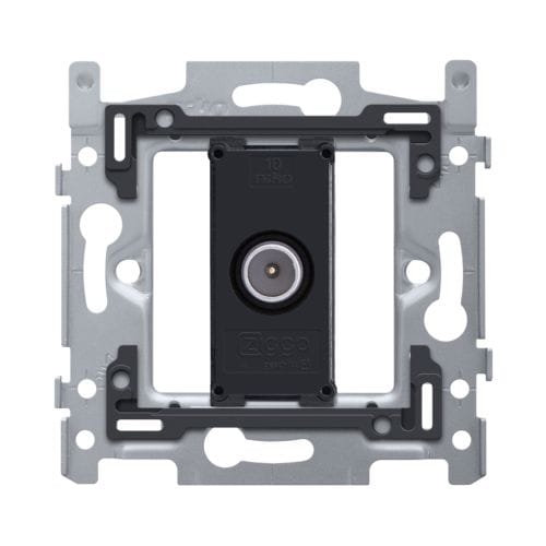 Niko - SOCLE POUR CONNEXION COAXIALE SIMPLE POUR TV, 2 GHZ, VIS