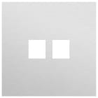 Niko - PLAQUE SIMPLE  POUR 2 CONN RJ45, NIKO ROCKER ET TOGGLE