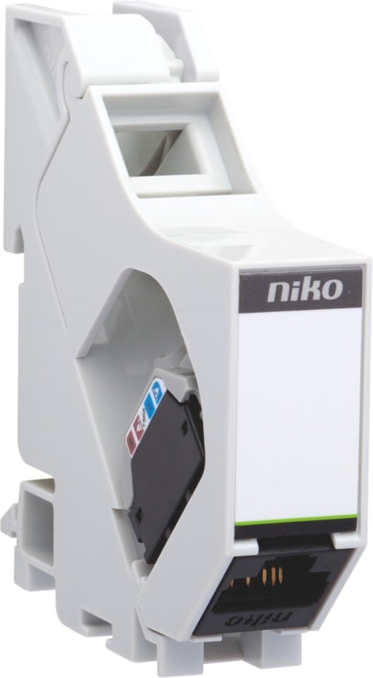 Niko - MODULE RAIL DIN AVEC CONNECTEUR RJ45 NON BLINDÉ UTP CAT. 5E