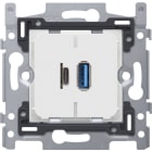 Niko - DOUBLE CHARGEUR USB-A ET USB-C INTELLIGENT, SOCLE 60X71, VIS