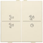 Niko - TOUCHE DBL, SYMBOLE VENTILATION, PR INTERRUPTEUR/BOUTON SANS FIL