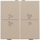 Niko - TOUCHE DBL, SYMBOLE VENTILATION, PR INTERRUPTEUR/BOUTON SANS FIL