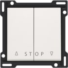 Niko - SET DE FINITION BOUTON-POUSSOIR DOUBLE VOLETS ÉLECTRONIQUE