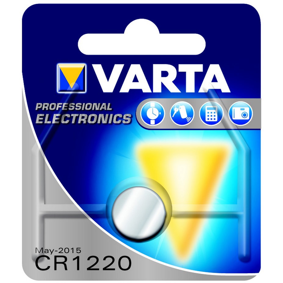 Pile lithium CR1220 - 3V. Blister x1 Varta