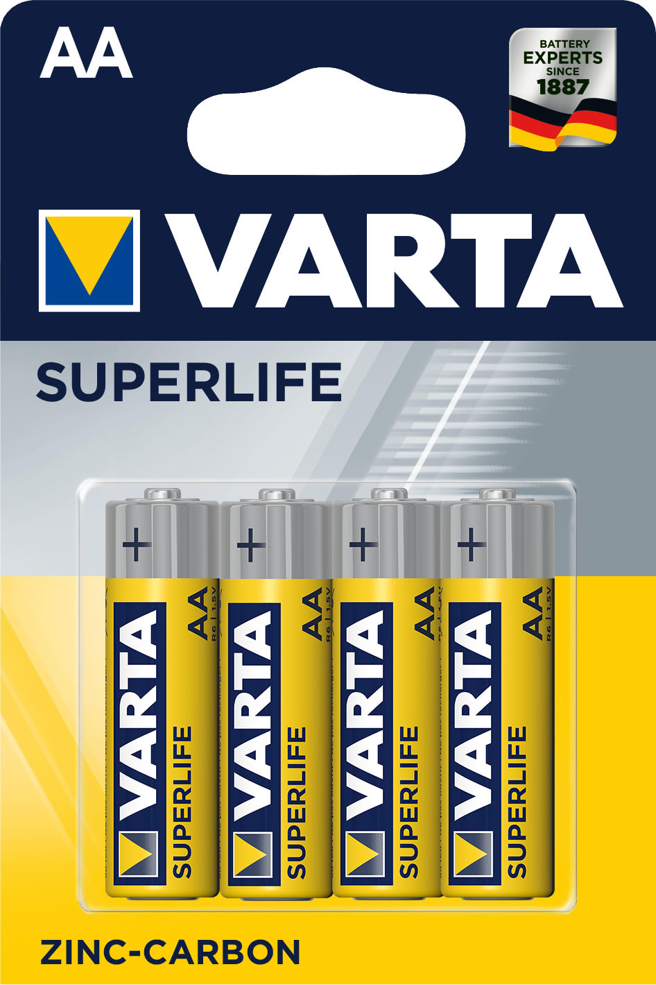 Varta - Pile saline SUPER HEAVY DUTY R6/AA. Blister x4