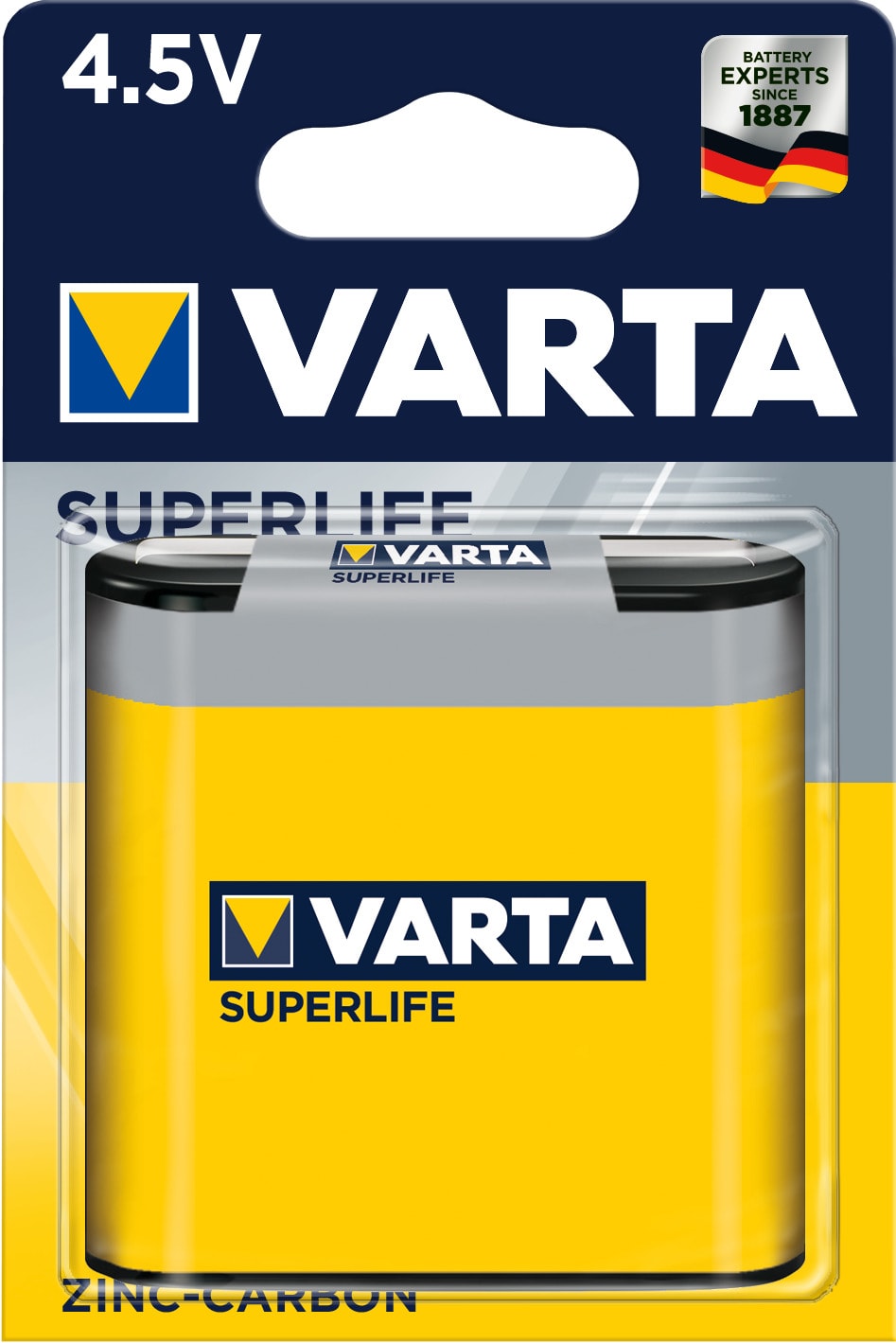 Varta - Pile plate saline SUPER HEAVY DUTY 3R12 - 4,5 V. Blister x1