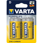 Varta - Pile saline SUPER HEAVY DUTY R20/D. Blister x2
