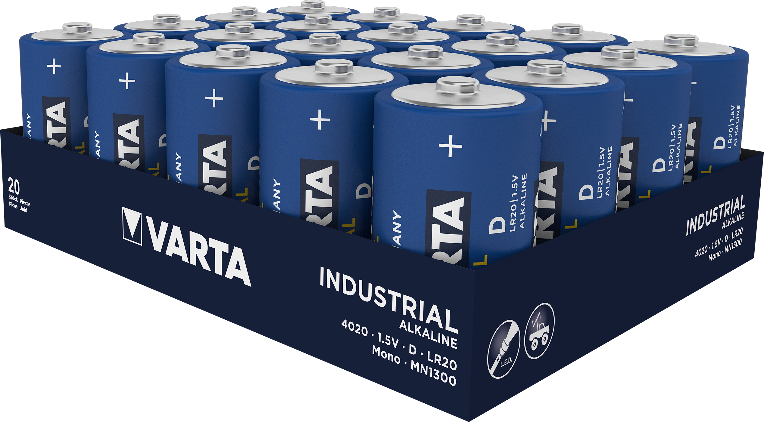 Varta - Pile Alcaline Industrial Pro LR20/D BTE X20
