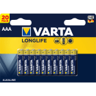 Varta - Pile Alcaline LONGLIFE LR03/AAA. Blister x 20