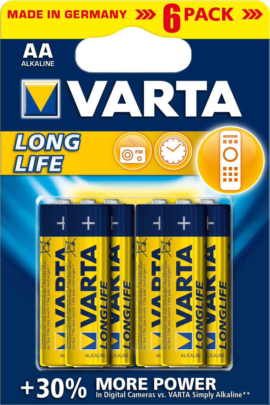 Varta - Piles Alcalines LONGLIFE LR6/AA