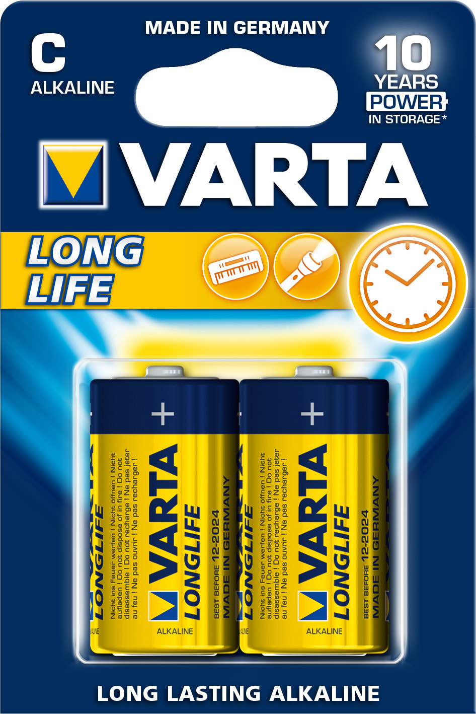 Varta - Pile Alcaline LONGLIFE LR14/C. Blister x2