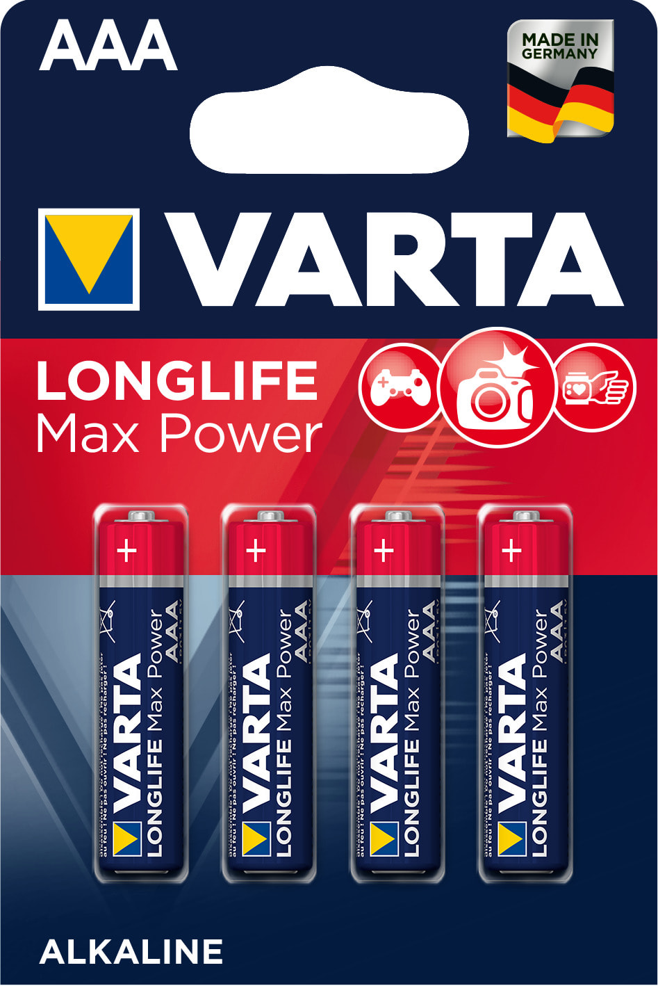 Varta - Piles Alcalines LONGLIFE MAX POWER LR03-AAA