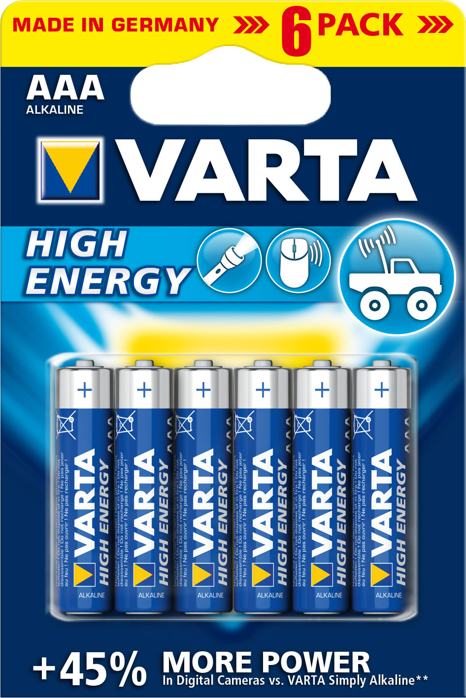 Varta - Pile Alcaline LONGLIFE POWER LR03/AAA. Blister x6