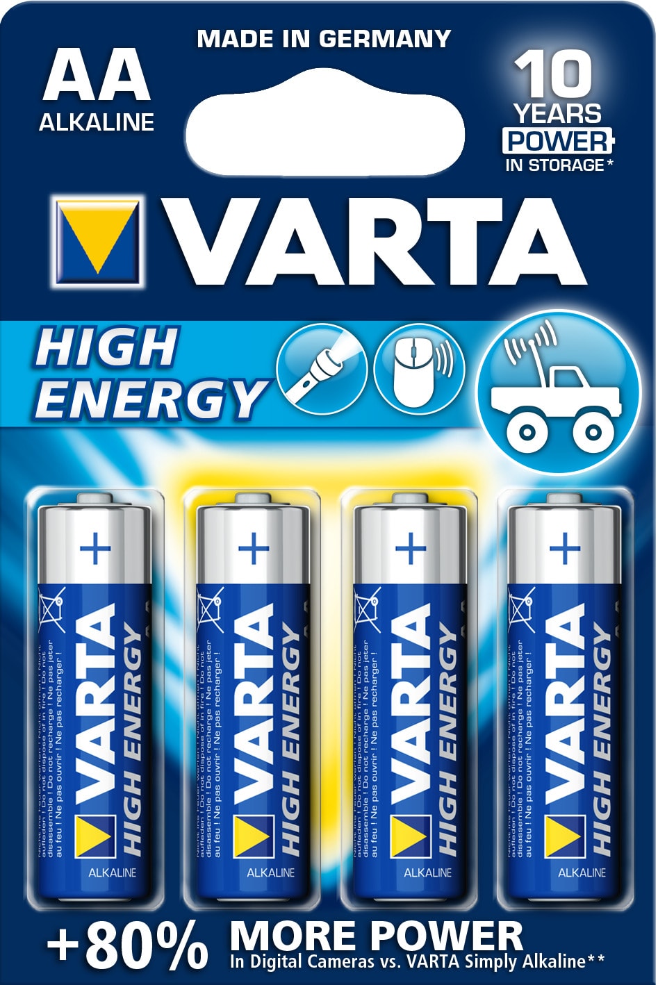 Varta - Piles Alcalines LONGLIFE POWER LR6/AA. Blister x4