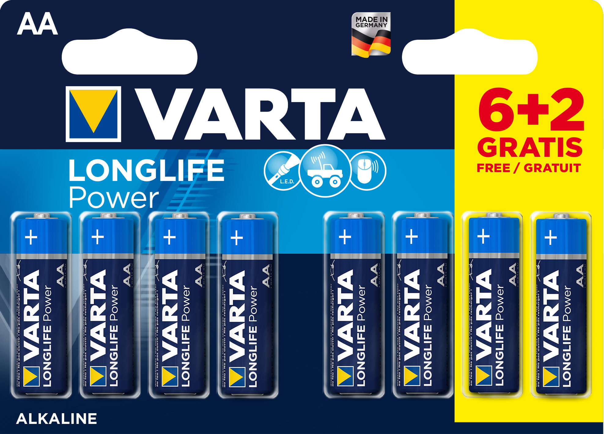 Varta - Pile Alcaline LONGLIFE POWER LR06-AA