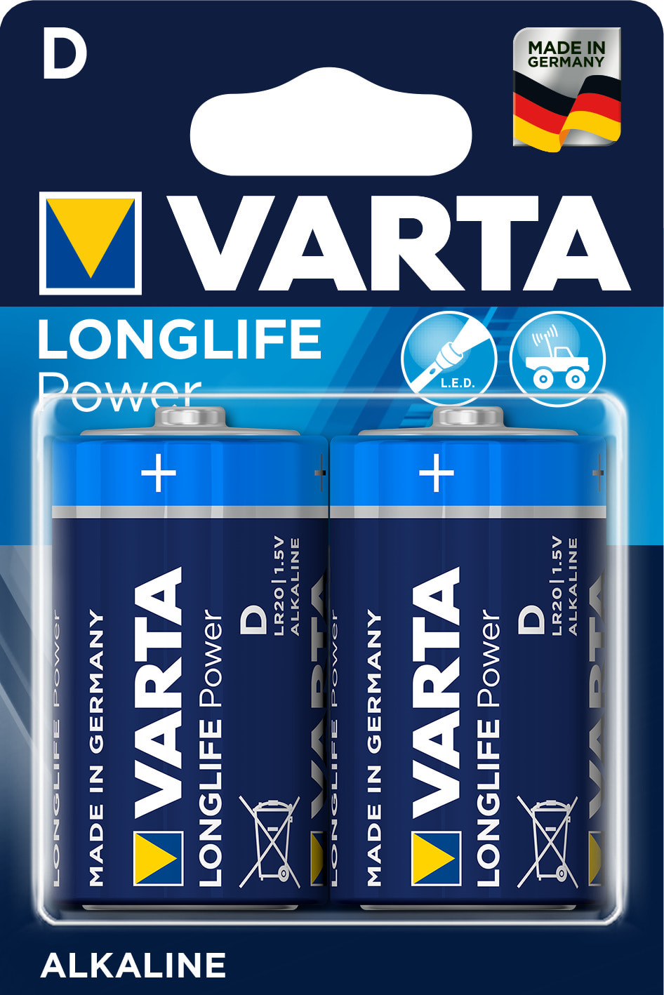 Varta - Piles Alcalines LONGLIFE POWER LR20-D