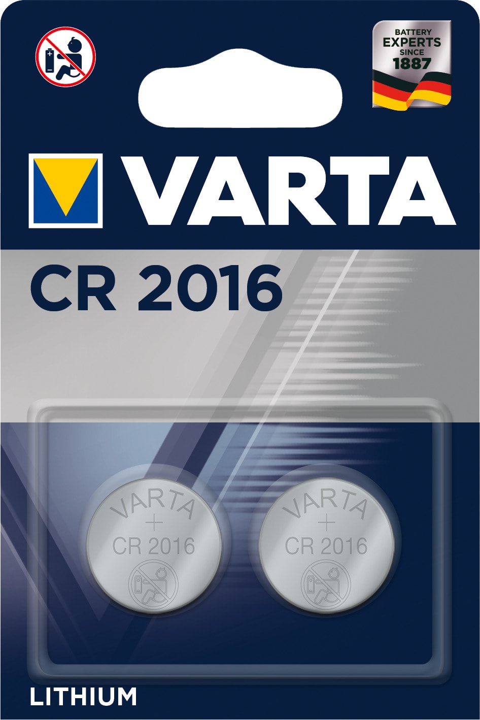 Varta - Pile lithium CR2016 - 3V. Blister x2