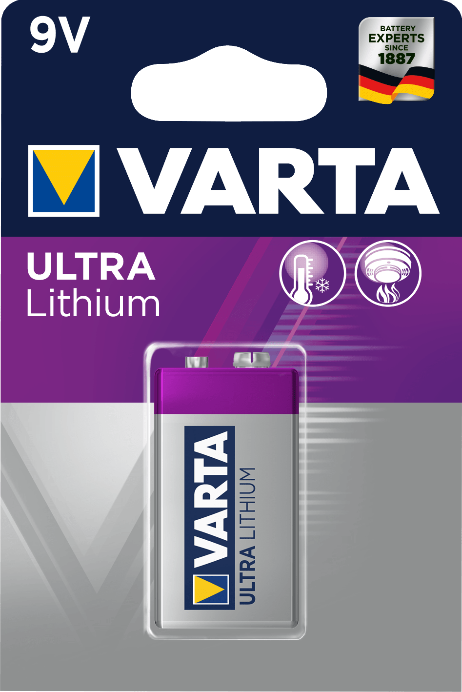 Varta - Pile Ultra lithium 9V. Blister x1