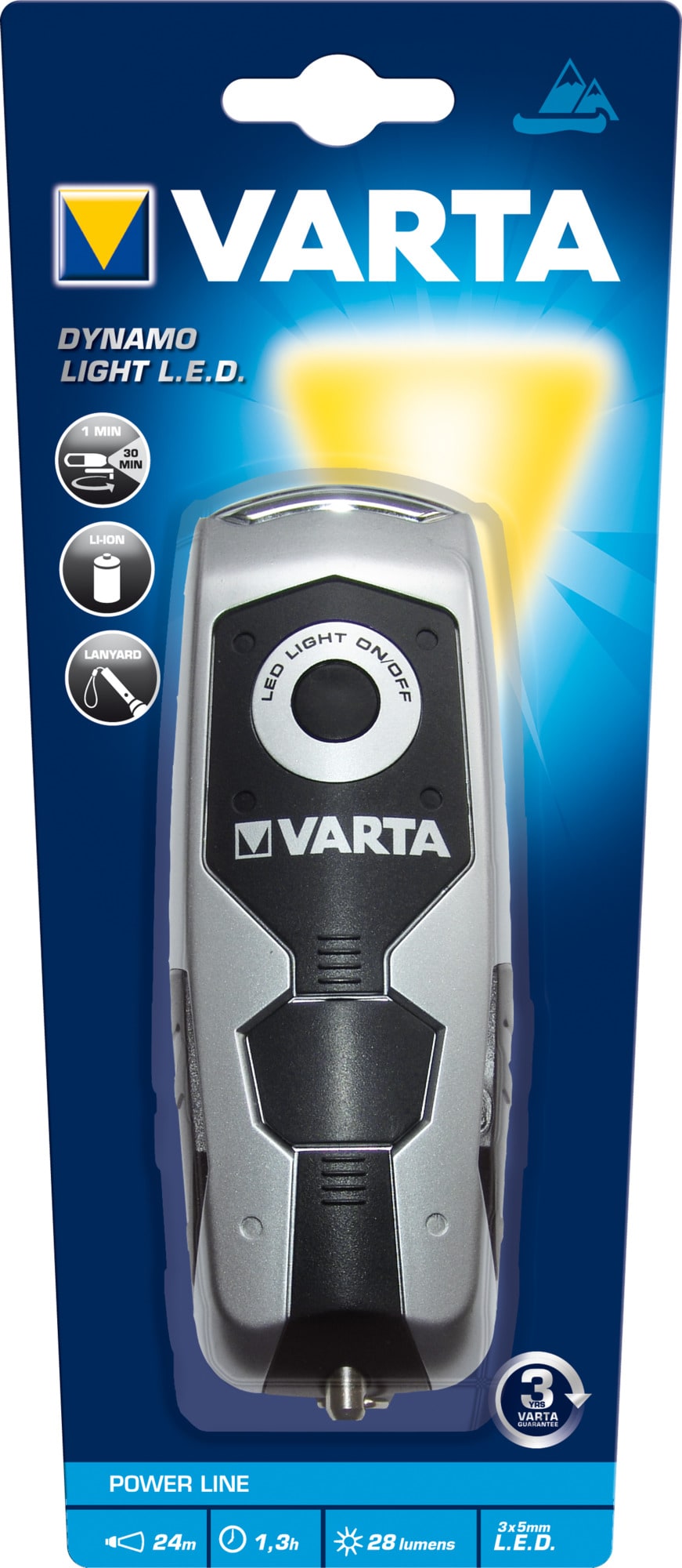 Varta - DYNAMO LIGHT - Accu LI-Ion 120 mAh inclus