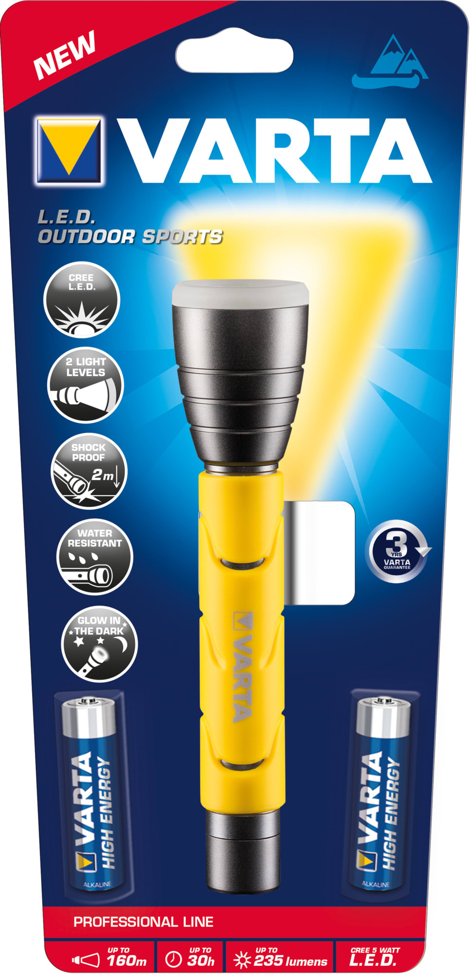 Varta - Torche OUTDOOR SPORTS F20 5W LED-2AA incluses