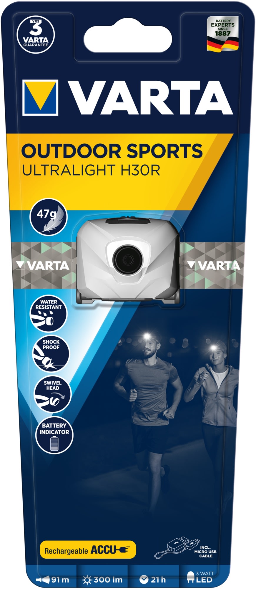 Varta - Torche Outdoorsports H30R white