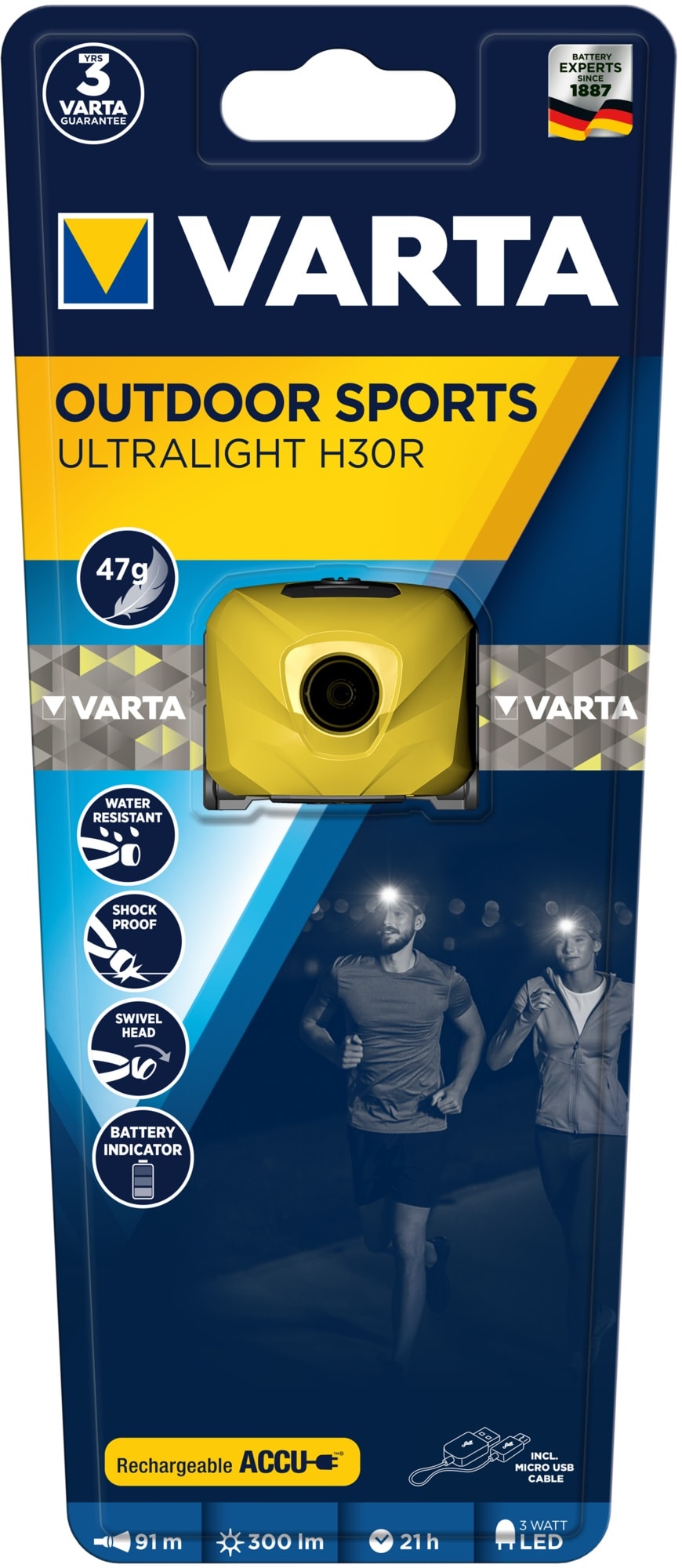 Varta - Torche Outdoorsports H30R lime