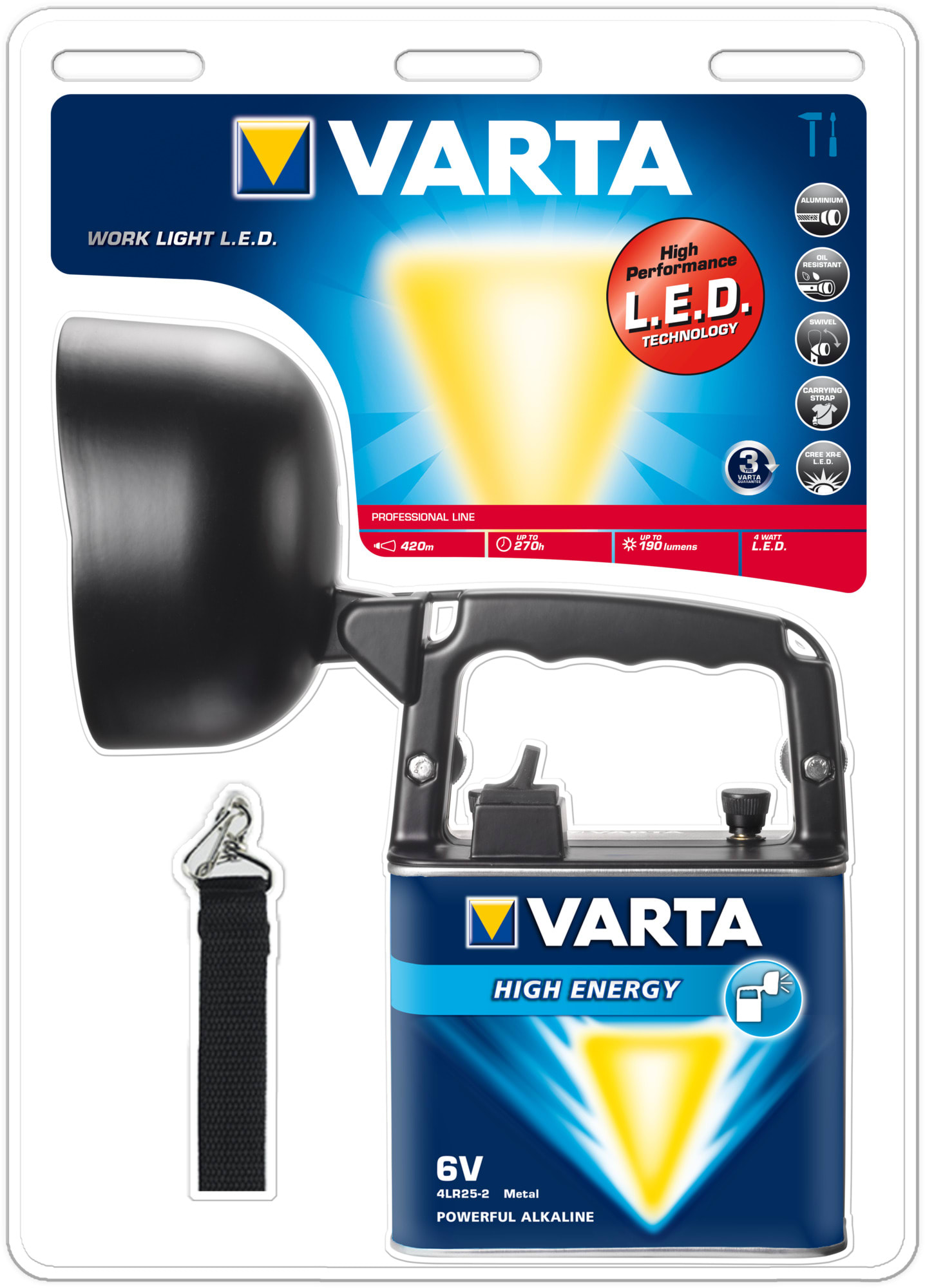Varta - WORK LIGHT BL40 - 1 LR25-2 incluse