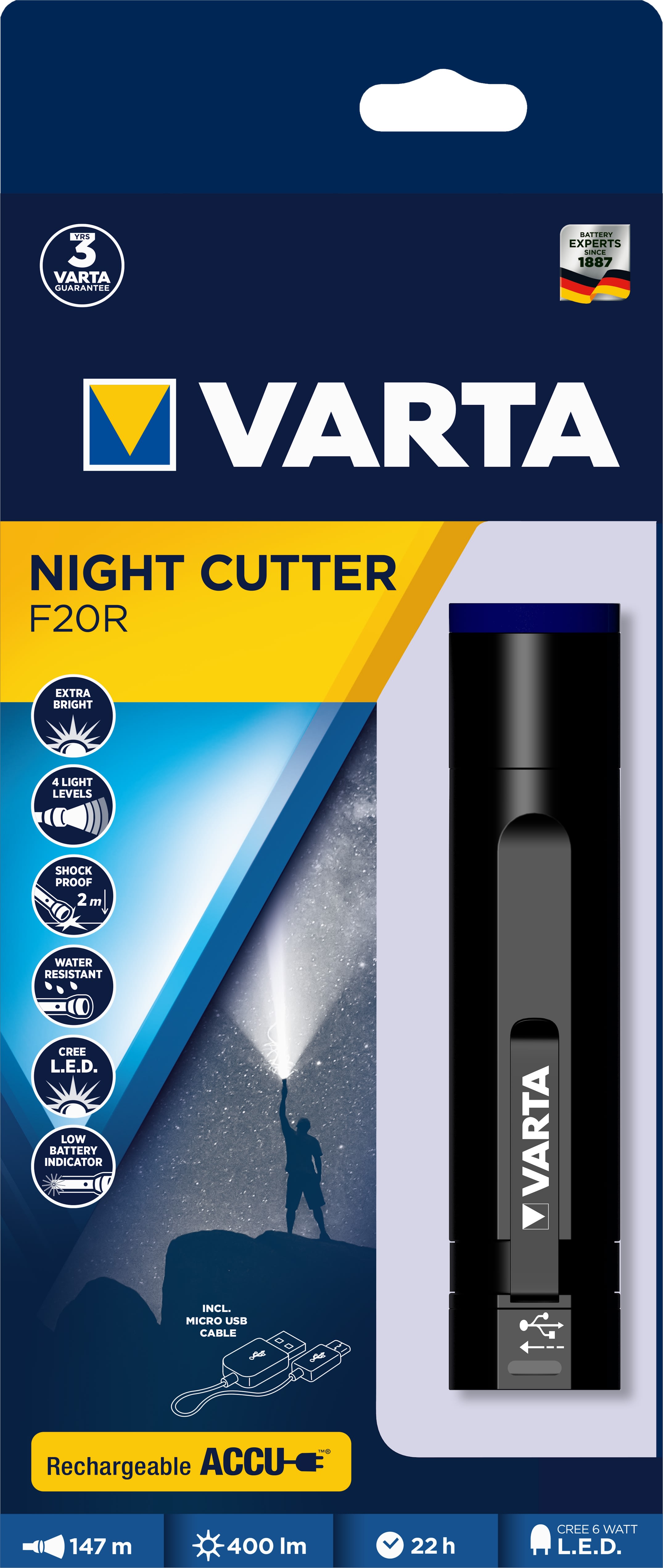 Varta - Torche Night Cutter F20R