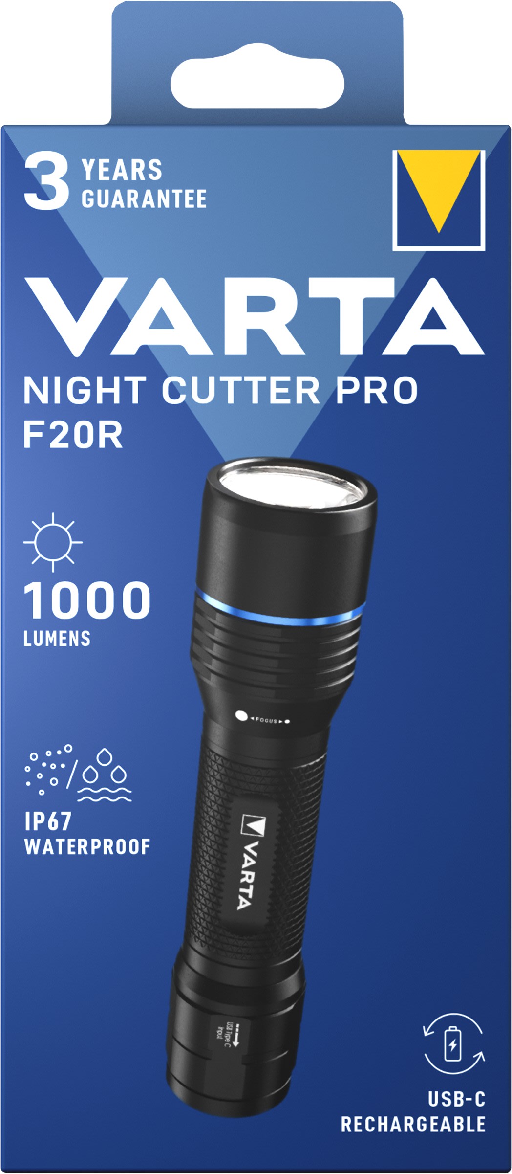 Varta - NIGHT CUTTER PRO F20R rechargeable USB-C
