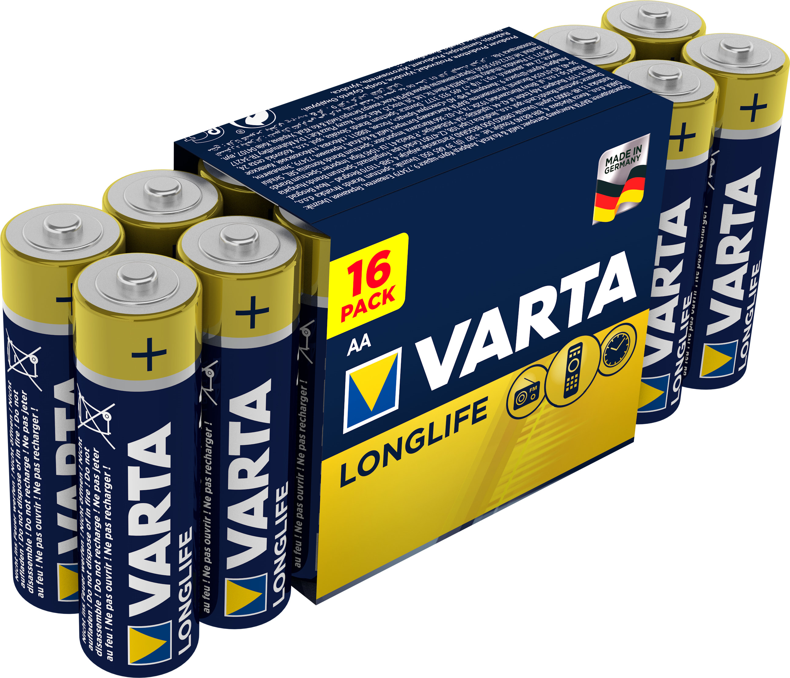 Varta - Pile Alcaline LONGLIFE LR6/AA. Film 2 x8