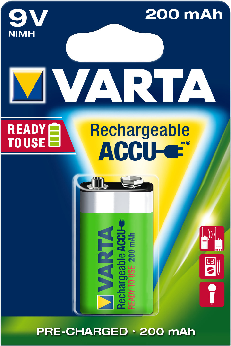 Varta - Accu Power 9V 200 mAh. Blister x1