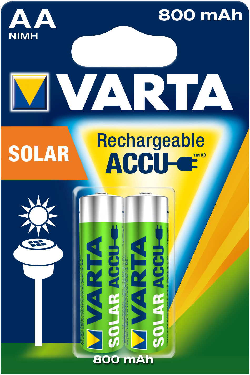 Varta - Accu Solar AA/HR6 800 mAh. Blister x2