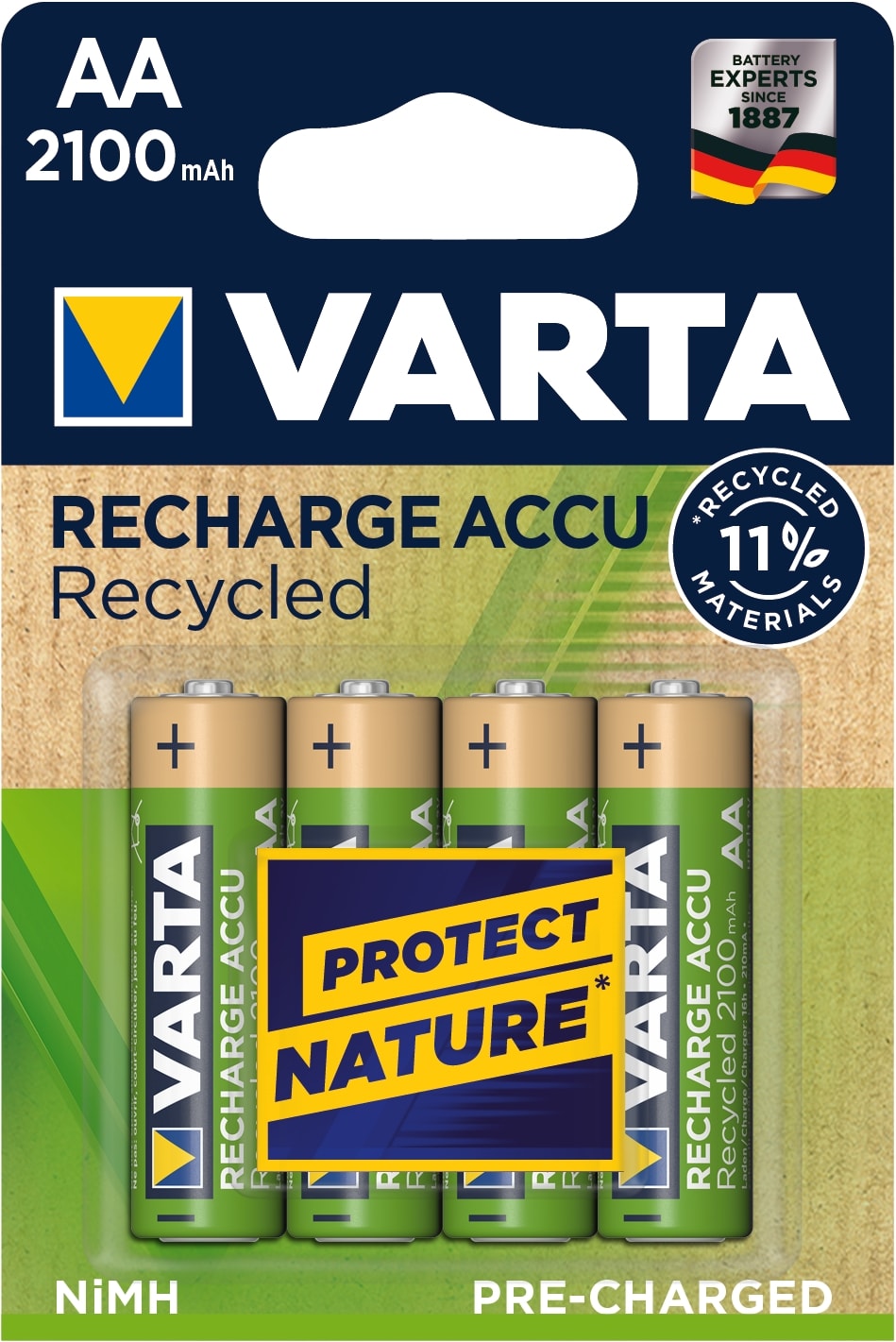 Varta - Accu Recycled HR03/AAA 2100 mAh. Blister x4