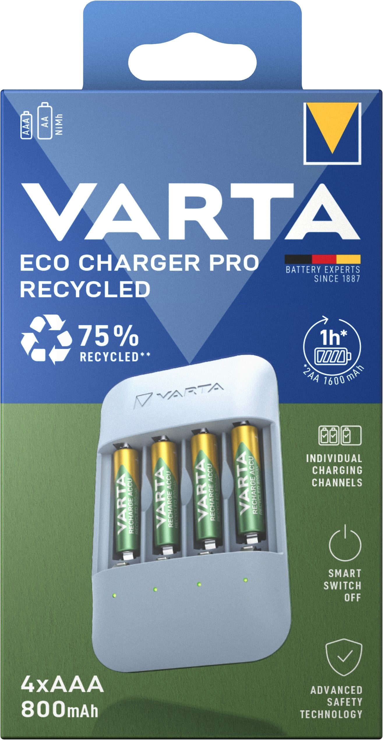 Varta - ECO CHARGER PRO RECYCLED 4XAA 2100 mAh