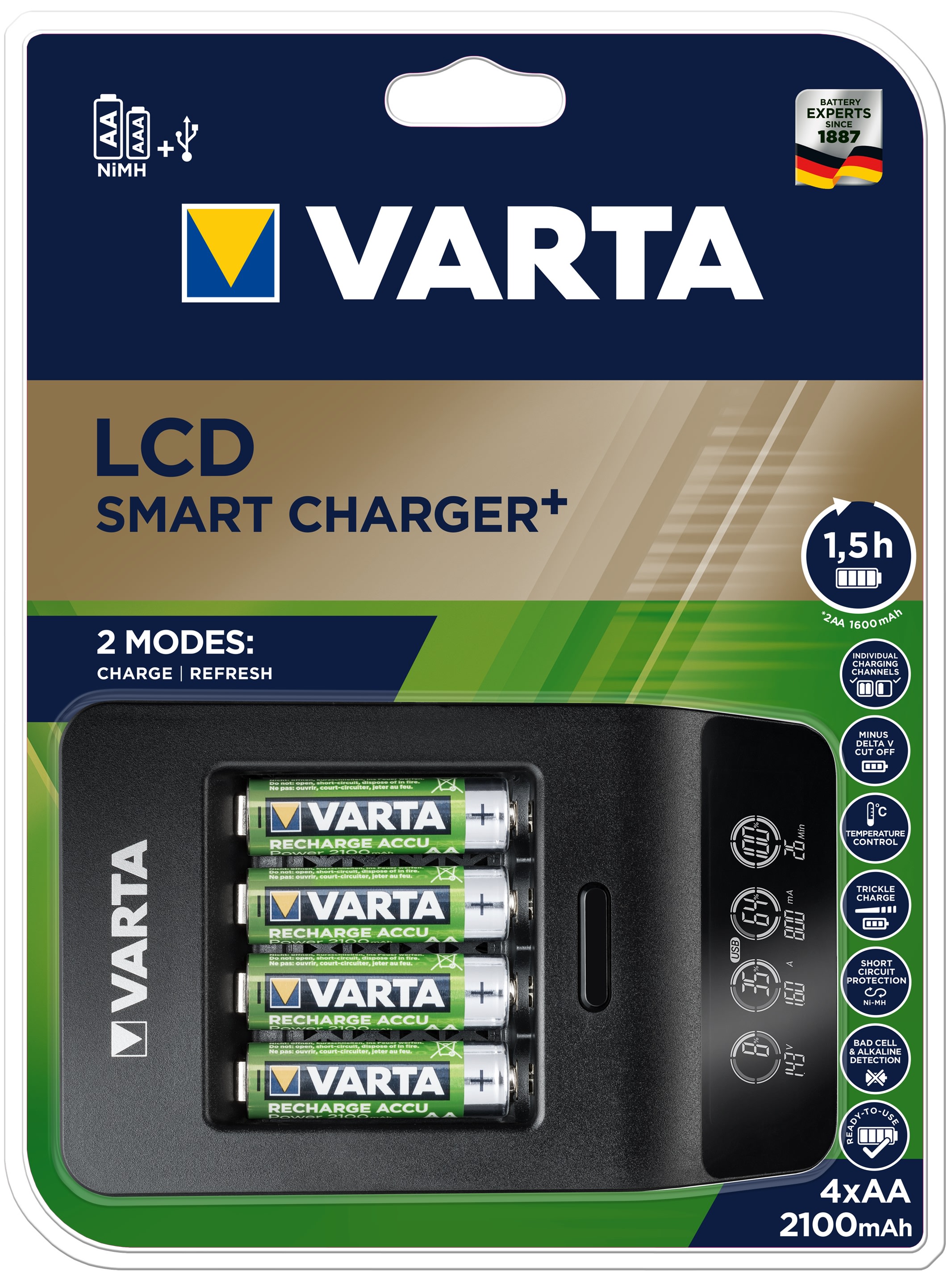 Varta - LCD SMART CHARGER+ & 4xHR6