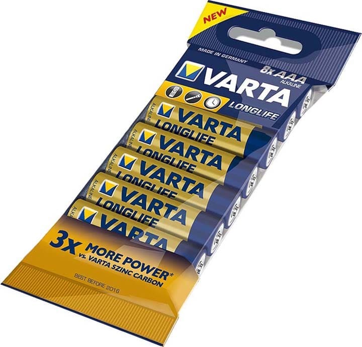 Varta - Pile Alcaline LONGLIFE LR03/AAA. Sachet x8