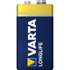 Varta - Pile Alcaline LONGLIFE 9V/ 6LR61. Blister X2