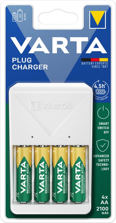 Varta - PLUG CHARGER+4AA 56706 2100mAh