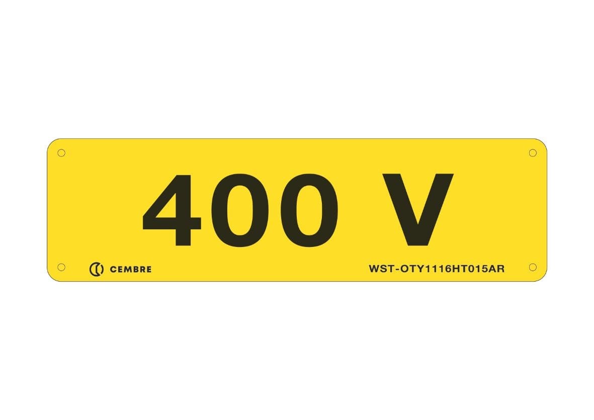 Cembre - Etiquette signalétique WST-OTY 1116HT015AR (40X140)