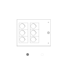 Cembre - Repère de boutons Ø 22,5 mm adhésif de type MG-PTSA 50 x 30 mm gris