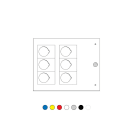 Cembre - Repère de boutons Ø 22,5 mm adhésif de type MG-PTSA 60 x 40 mm gris